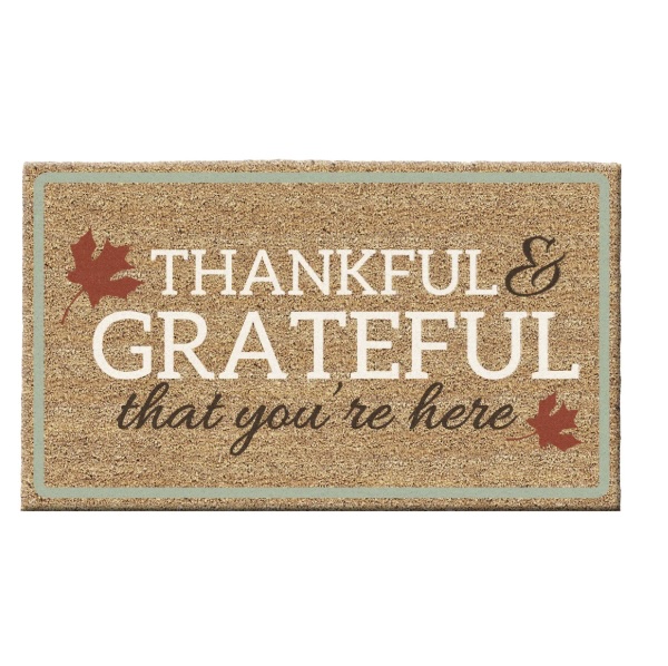 Thankful & Grateful Coir Doormat