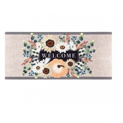 Autumn Floral Burlap Switch Mat
