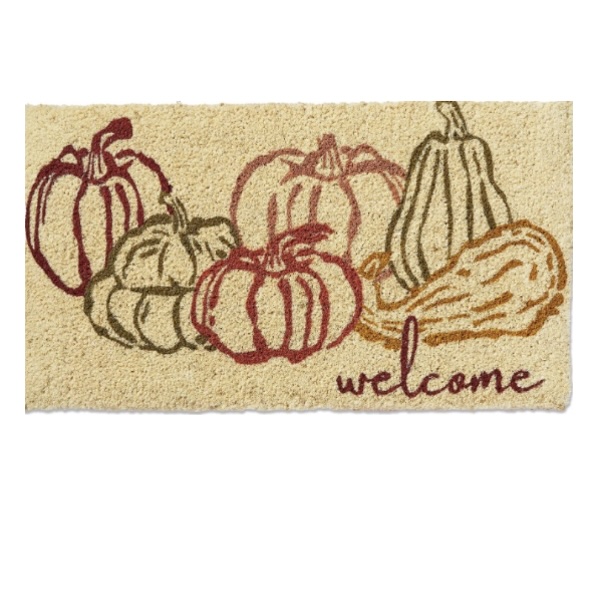 Welcome Pumpkin & Gourds Coir Doormat