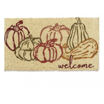 Welcome Pumpkin & Gourds Coir Doormat