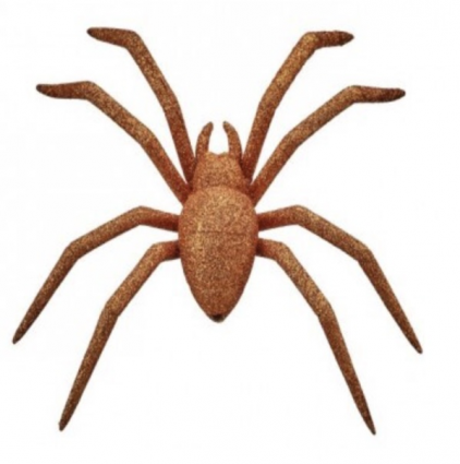 Orange Glitter Spider 8"