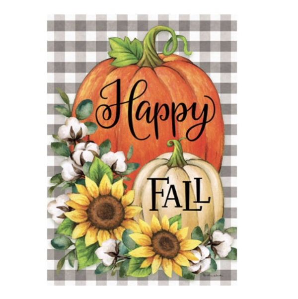 Pumpkins and Cottonwood Blossoms Flag