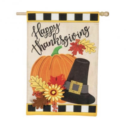 Happy Thanksgiving House Flag
