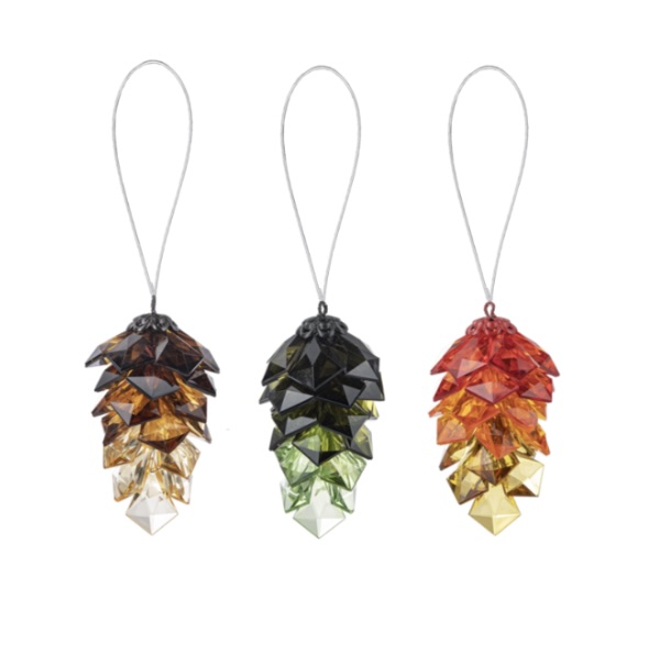Acrylic Pine Cone Suncatchers