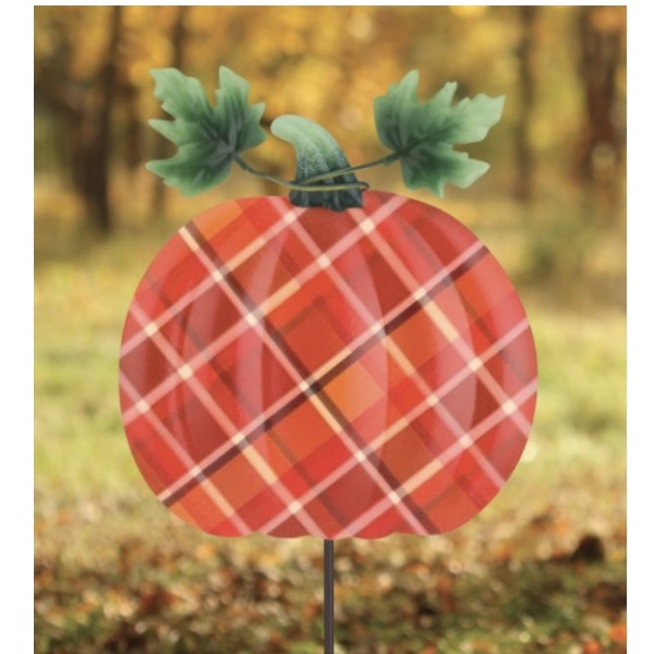 Orange Pumpkin Plant Pick