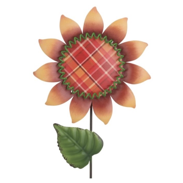 Orange Sunflower Plant Pick