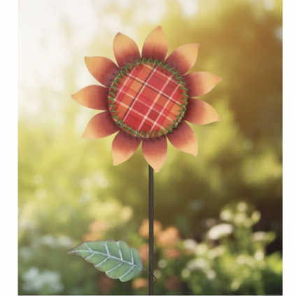 Orange Sunflower Garden Stake