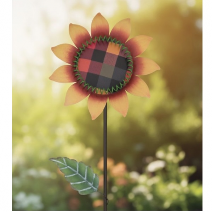 Multi Colored Sunflower Garden Stake