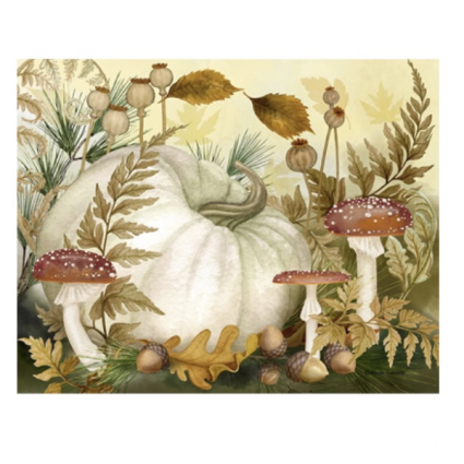 Fall Pumpkin and Mushroom Pillow
