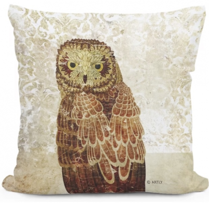 Owl Portrait Decorative Pillow