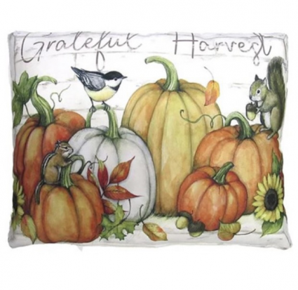 Pumpkins & Fall Animals Decorative Pillow
