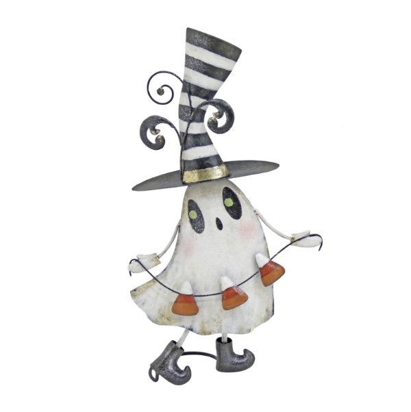 Whimsical Ghost with Candy Corn