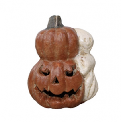 Ghost Hiding Behind Pumpkin