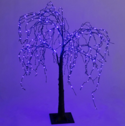 Electric Lighted Weep Willow Tree, 4' Tall