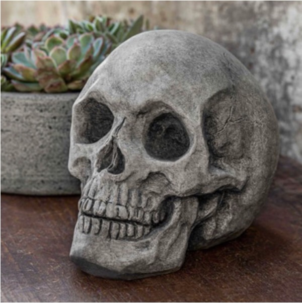 Alas Poor Yorick Cement Skull