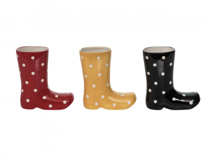 VASE, 5.25"H RAIN BOOT ASORTMENT