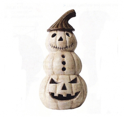 Triple White Pumpkin Jolly Lantern
