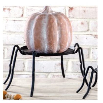 Large Black Iron Spider Stand