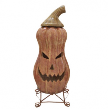 Giant Tall Pumpkin Chimenea