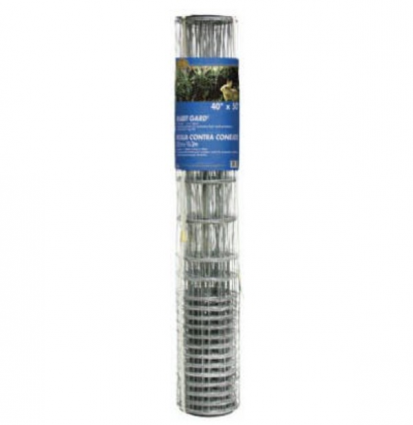 Galvanized Rabbit Fence  Welded Wire, 1" x 4" Mesh  40" X 50'