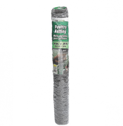Galvanized Poultry Netting  20-Gauge, 1" Mesh  24" X 25' 1"