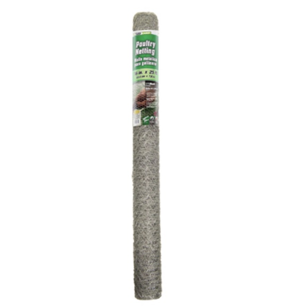 Galvanized Poultry Netting  20-Gauge, 1" Mesh 36" x 25'