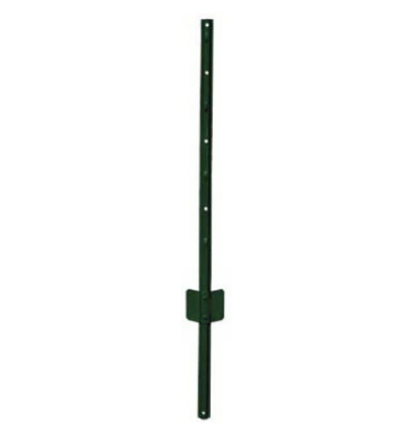 4' Steel Fence U-Post  14-Gauge, Green