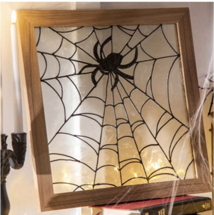 Stained Glass Web Wall Decor