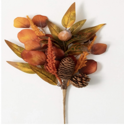 Mixed Fall Leaf & Wheat Pick 18"