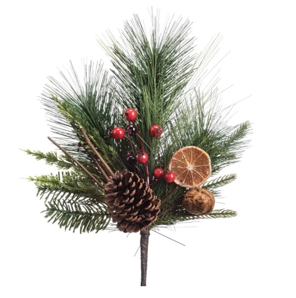 Pine Fruit, Cone & Berry Spray 14"