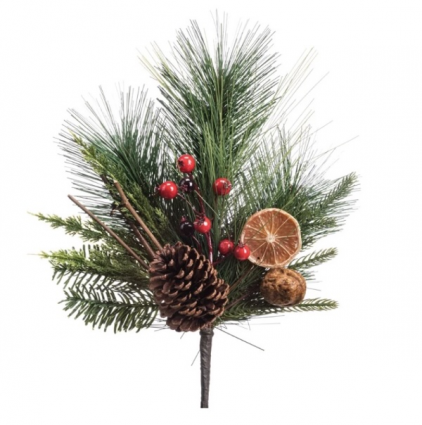 Pine Fruit, Cone & Berry Spray 14"