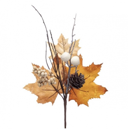 Maple Leaves, Berry & Cone Pick 14"