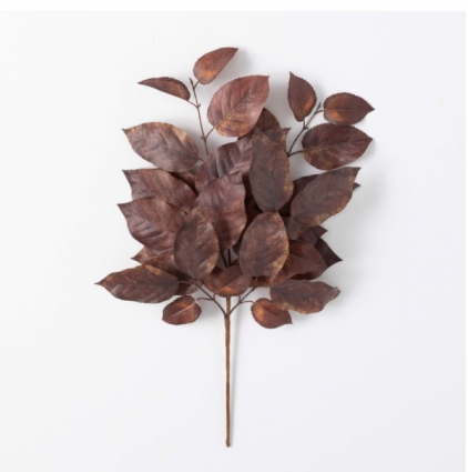 Brown Salal Leaf Spray 21"