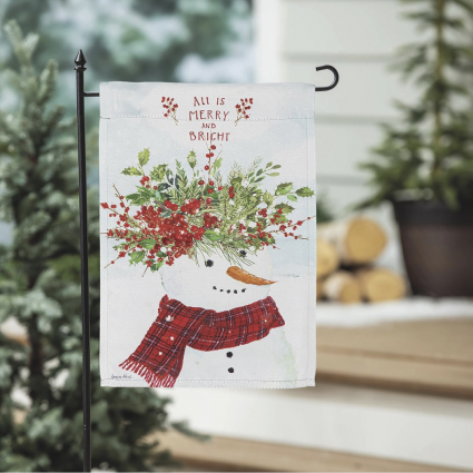 All is Merry and Bright Suede Mini Garden Flag