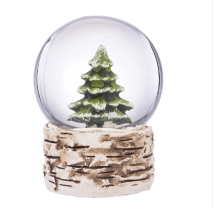 Woodland Storybook Water Globe Pine Tree