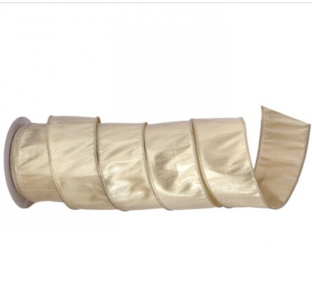 Gold Dupion Ribbon 2.5" X 10Y 
