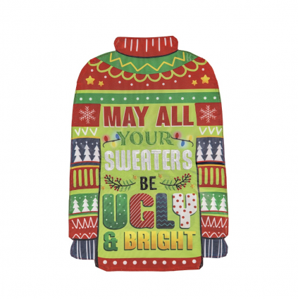 Ugly Sweater Shaped Applique Mini Garden Flag