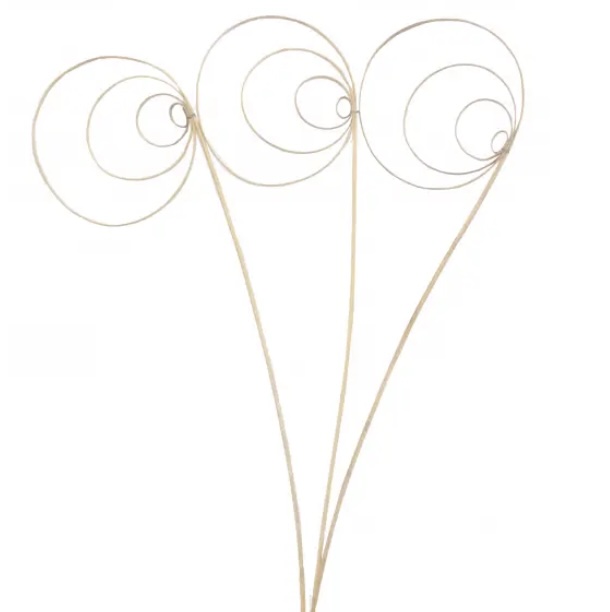 Frosted Glitter Jumbo Cane Circles (3 Stems)