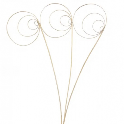 Frosted Glitter Jumbo Cane Circles (3 Stems)