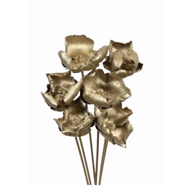Champagne Metallic Palm Caps (6 Stems)