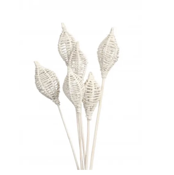 White Glitter Lantern (6 Stem)