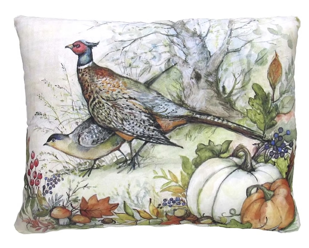 Fall Pheasants Pillow 19 x 24