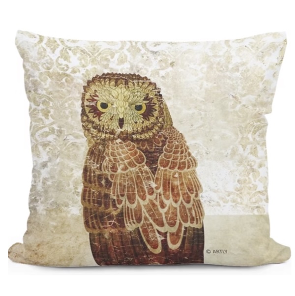 Owl Portrait Decorative Pillow