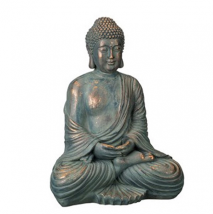 Copper Patina Buddha Statue  16"