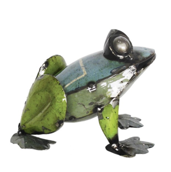 Pad Me Pond Frog Metal Sculpture