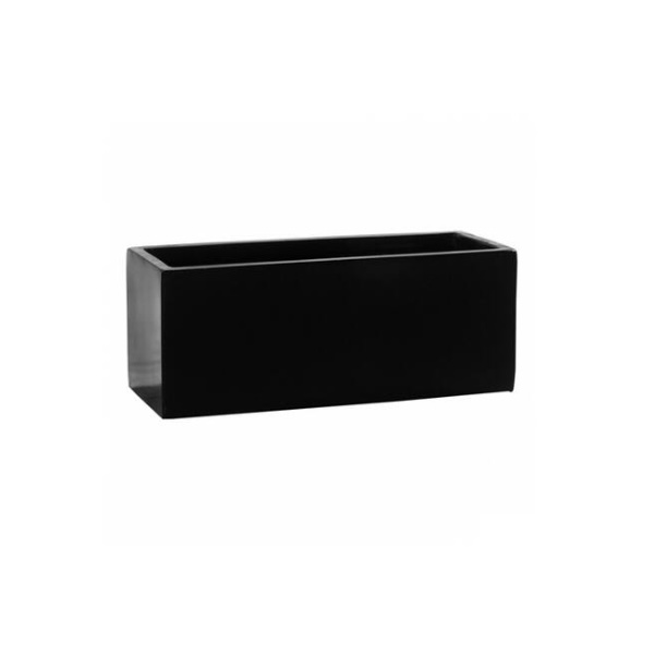 Balcony Black Rectangular Pot 19.6"