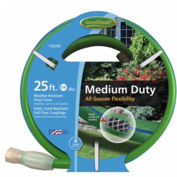 Garden Hose, Medium-Duty, 5/8-In. x 25-Ft.