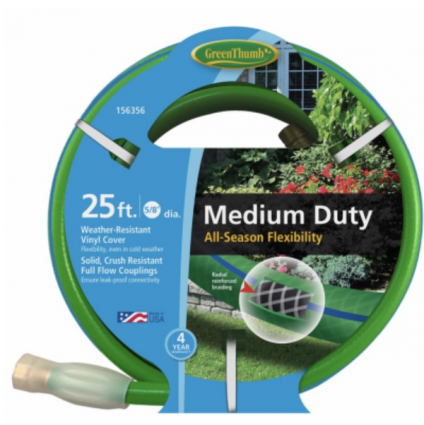Garden Hose, Medium-Duty, 5/8-In. x 25-Ft.