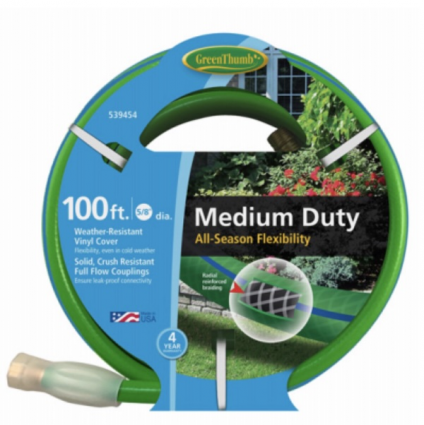 Garden Hose, Medium-Duty, 5/8-In. x 100-Ft.