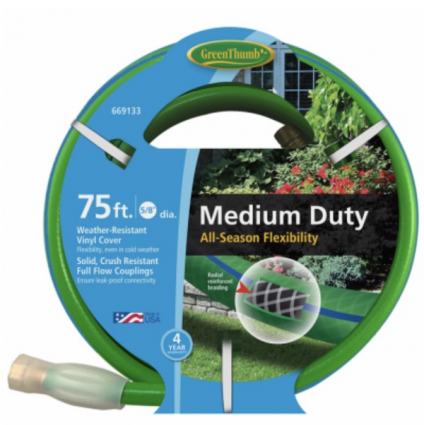 Garden Hose, Medium-Duty, 5/8-In. x 75-Ft.